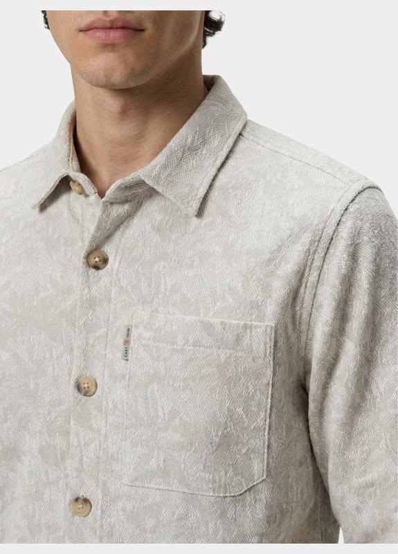 Cast Iron Casual hemd lange mouw Wit LONG SLEEVE SHIRT Jacquard 2 CSI2603226/7178