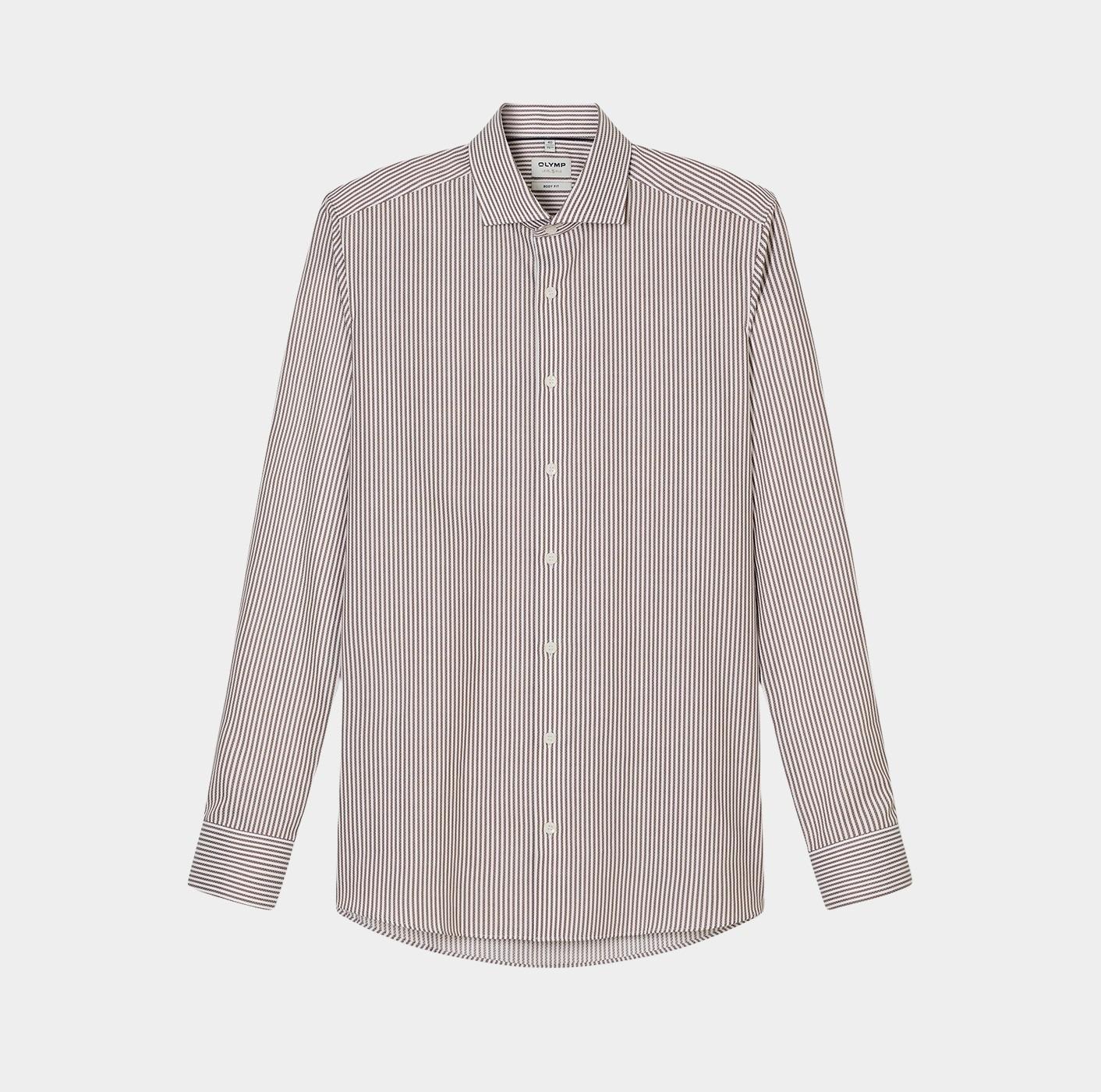 Olymp Business hemd lange mouw Bruin Level 5 209774/28