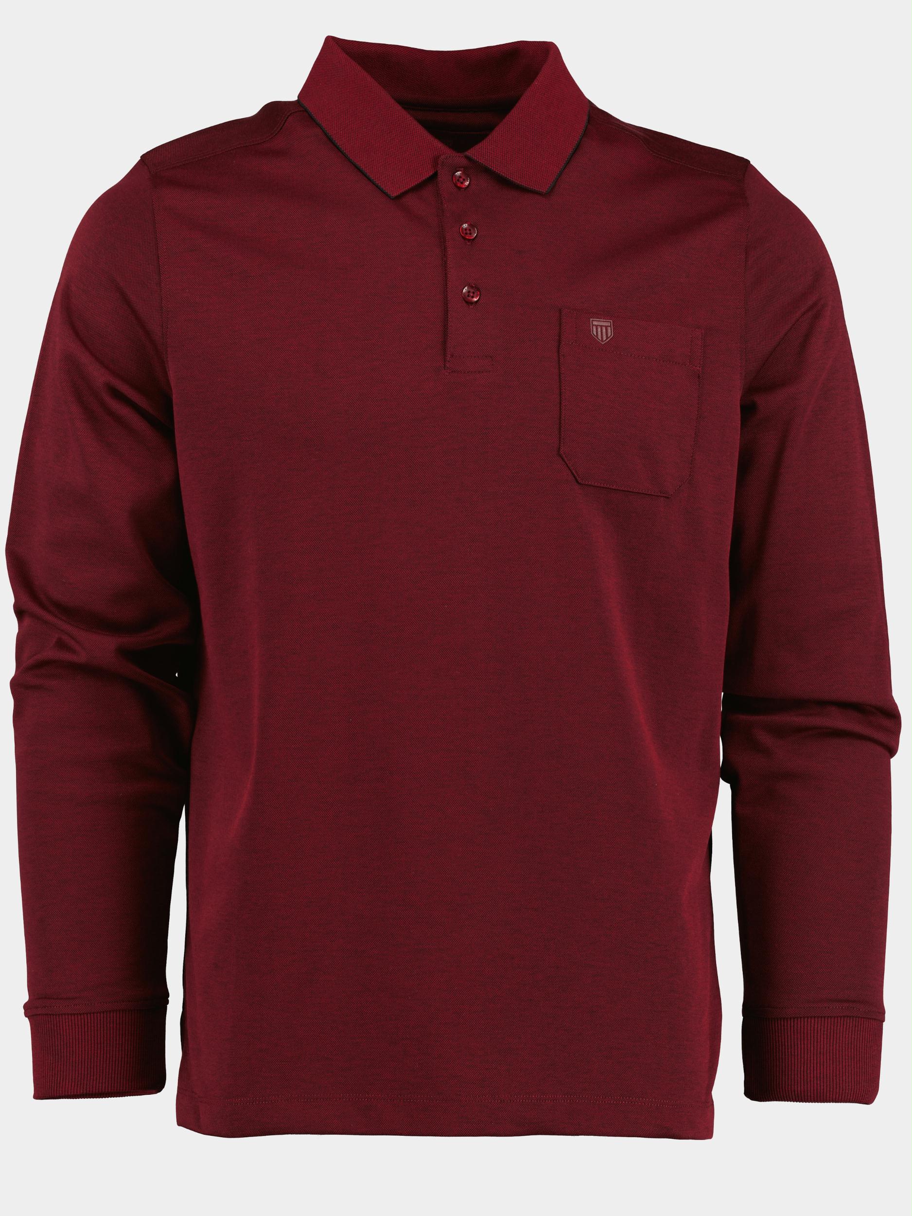 Basefield Polo lange mouw Rood Polo Shirt 1/1 219016675/406