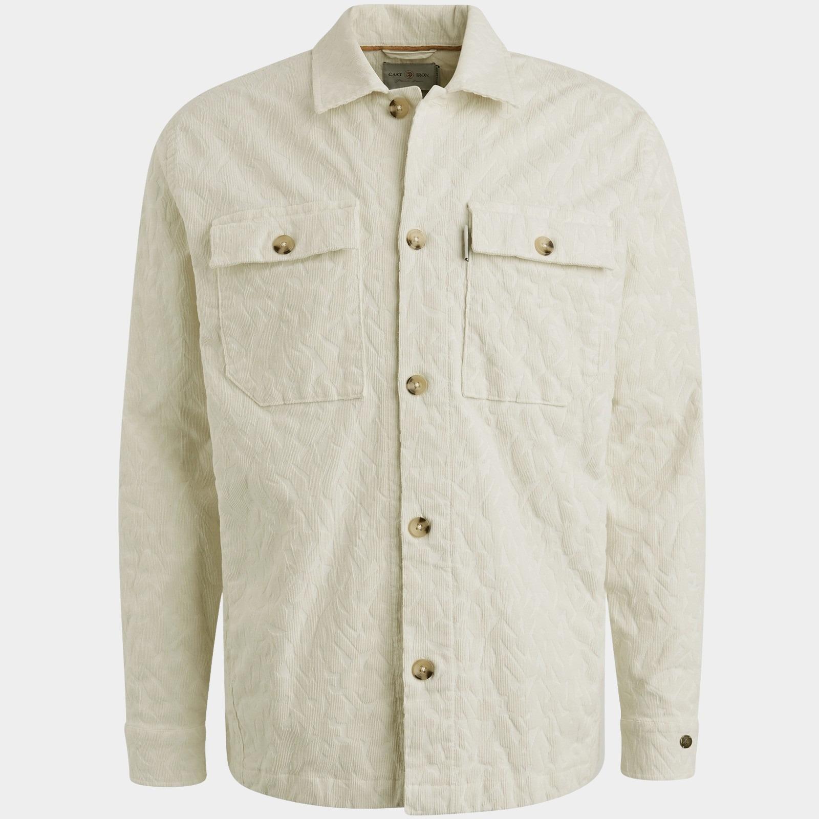 Cast Iron Casual hemd lange mouw Grijs LONG SLEEVE SHIRT Ribcord Ton CSI2509227/9001