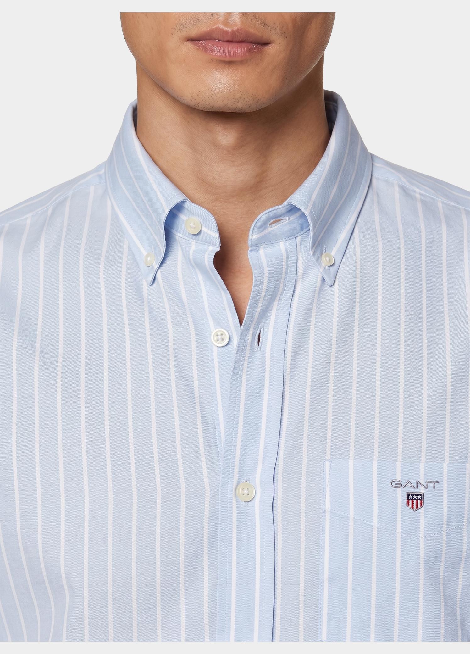 Gant Overhemd heren Blauw Klassiek poplin overhemd met 3262031/455