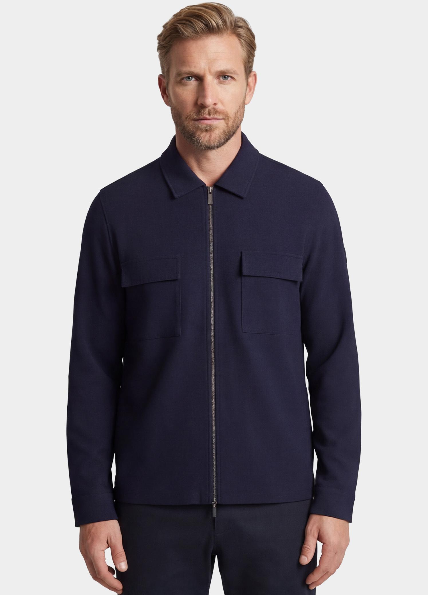 Giordano Overshirt Blauw Vercelli Full Zip Overshirt T 617505/60