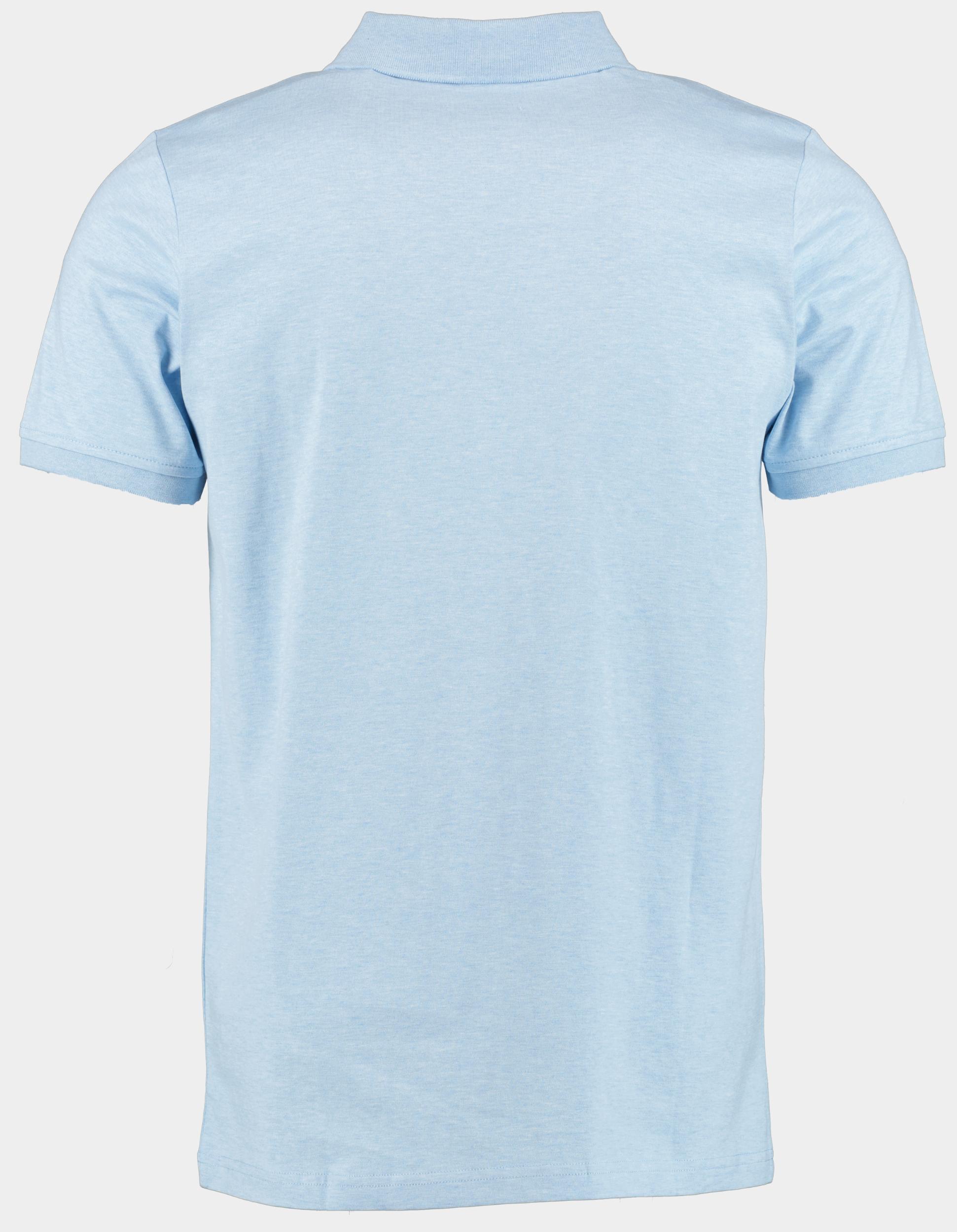 Bos Polo korte mouw Blauw Fender Polo Melange 24108FE62BO/210 light blue
