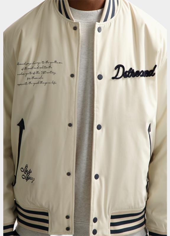 Dstrezzed Zomerjas heren Wit DS_Sonny Varsity Jacket 101654/102