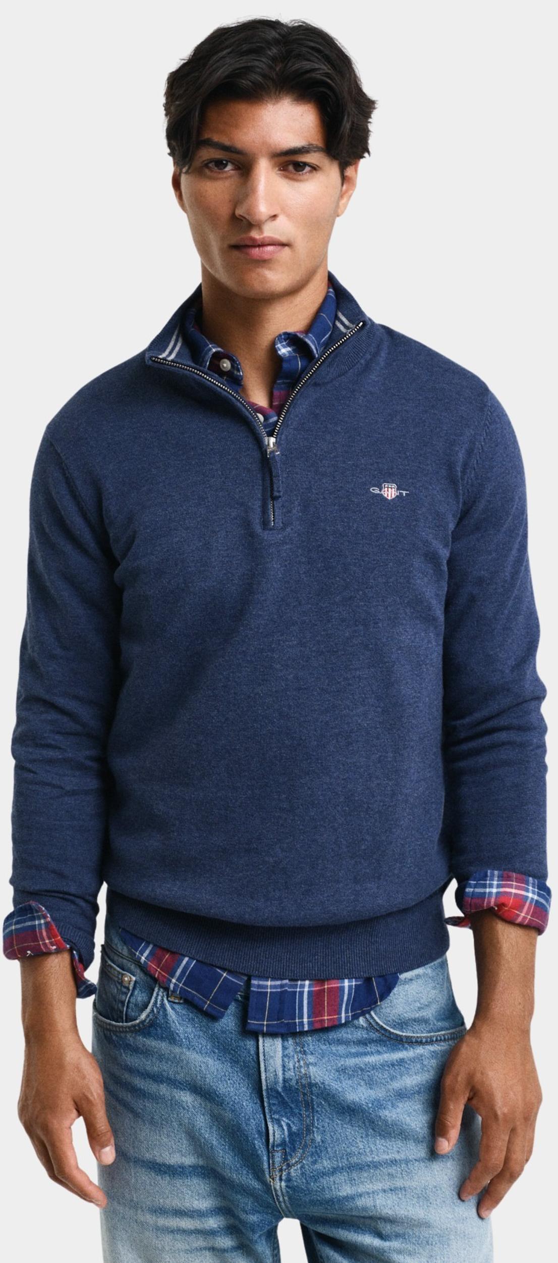 Gant Half Zip Blauw CLASSIC COTTON HALF ZIP 8030564/902