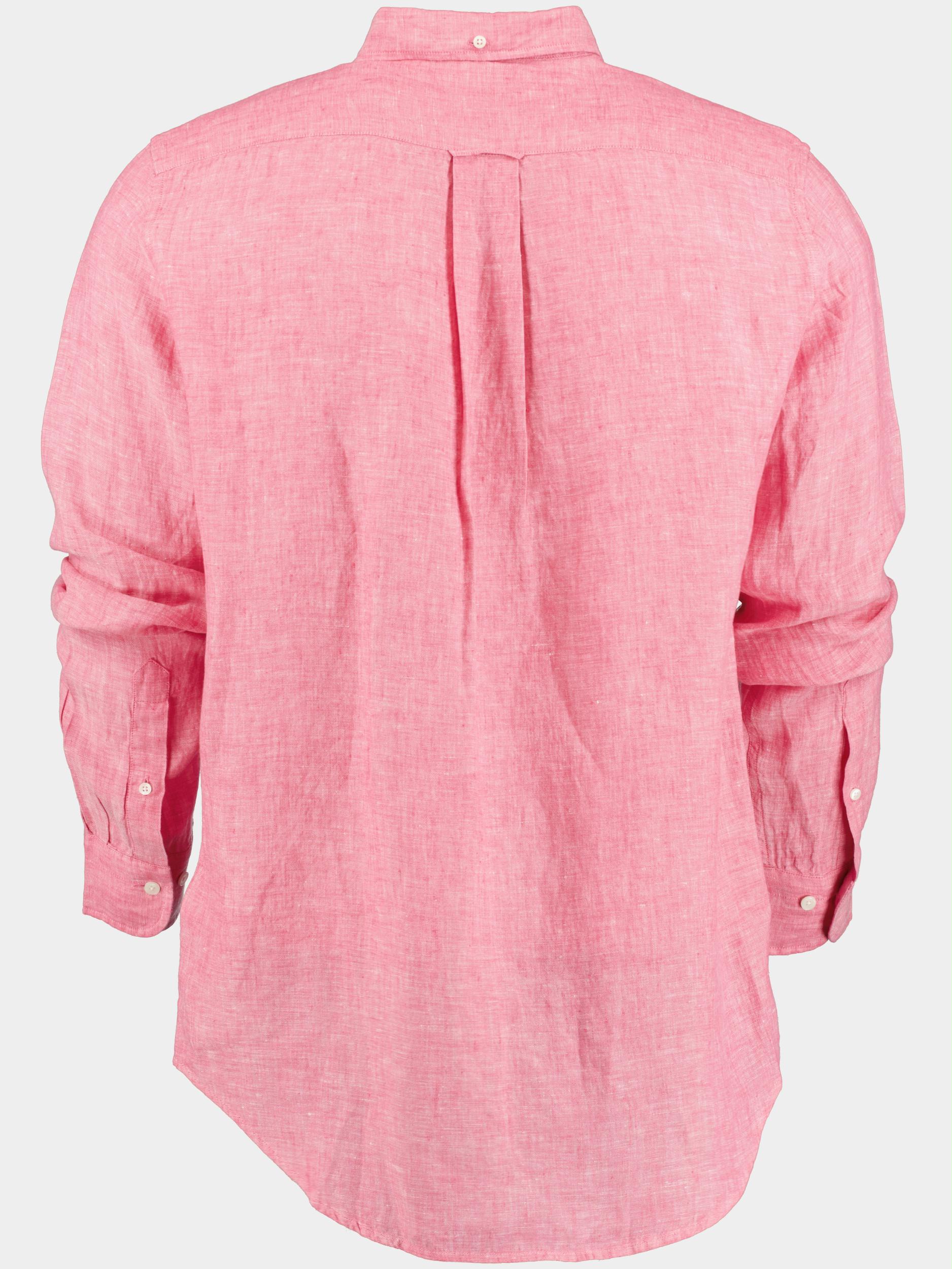 Gant Casual hemd lange mouw Roze Reg Linen Shirt 3230085/606