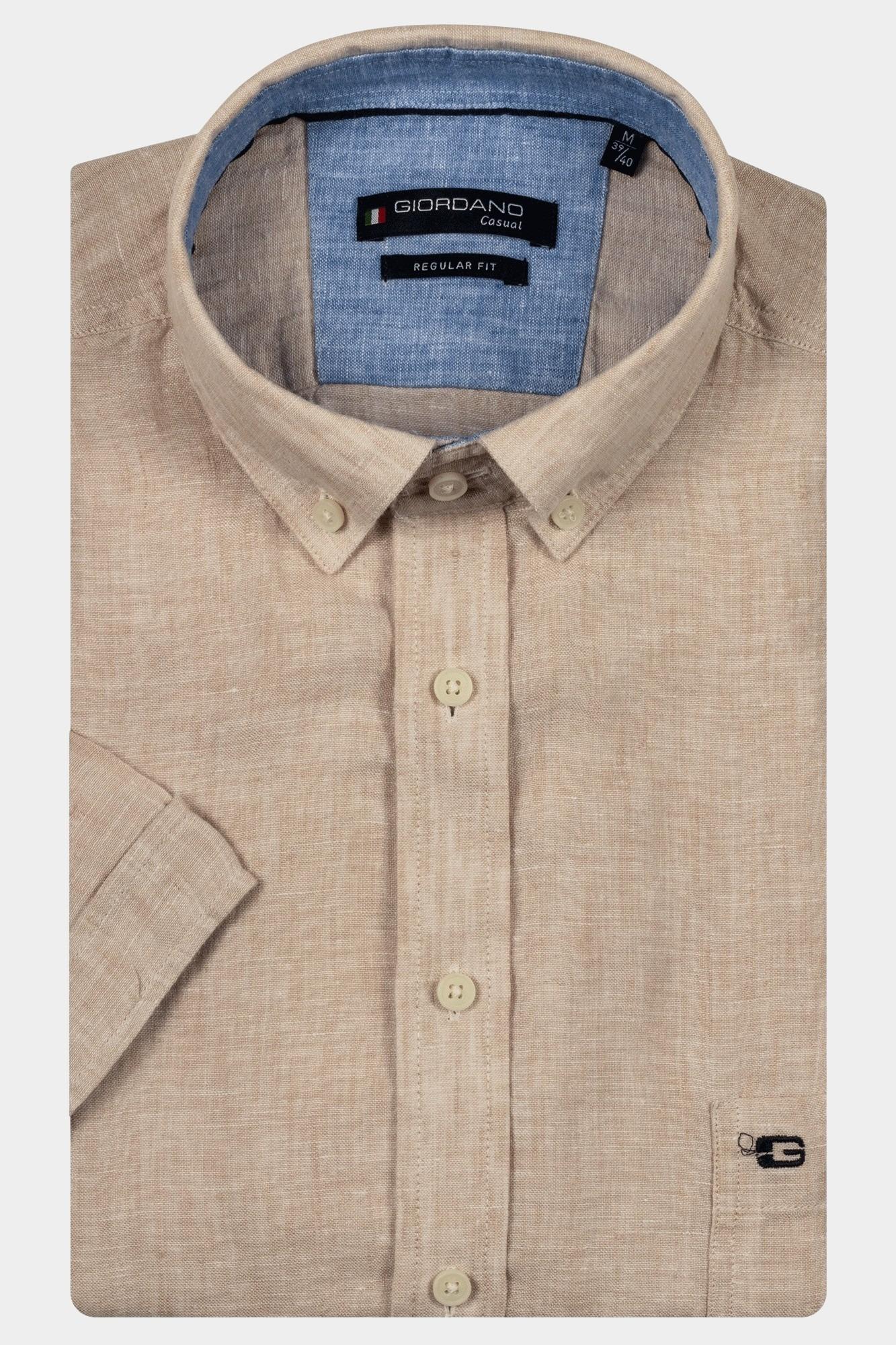 Giordano Casual hemd korte mouw Wit League Short Sleeve button do 516009/81