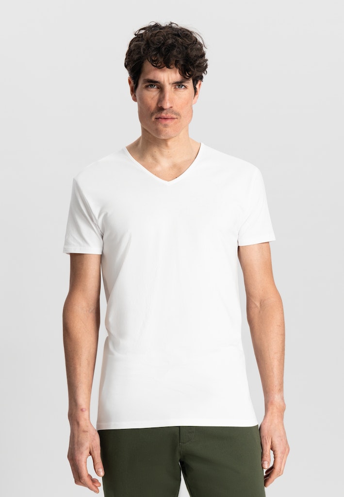 Dstrezzed T-shirt Wit DS_Eastwood 2 Pack V-Neck Tee 707010/100