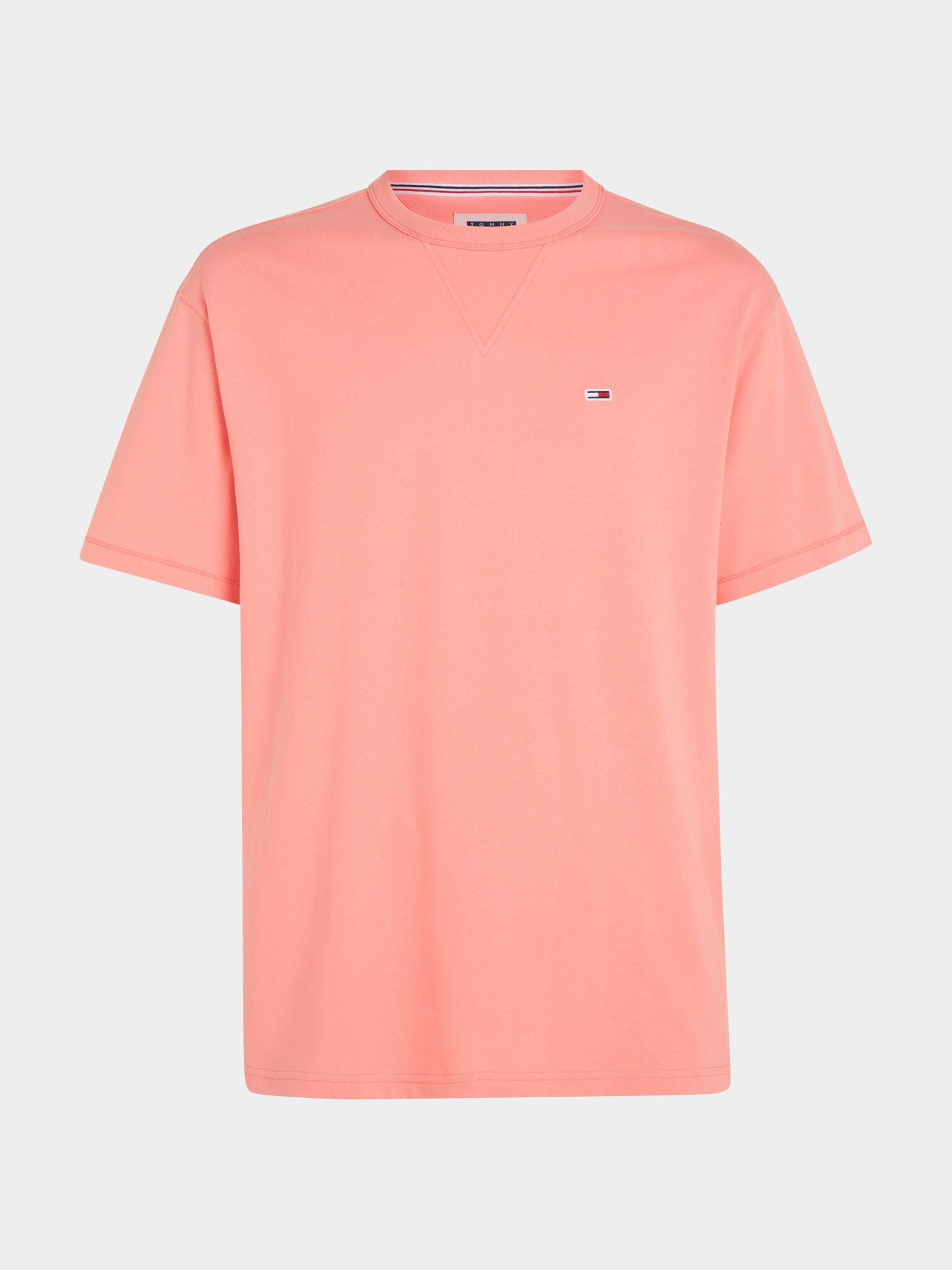 Tommy Jeans T-shirt korte mouw Roze Slim Rib Detail DM0DM18649/TIC