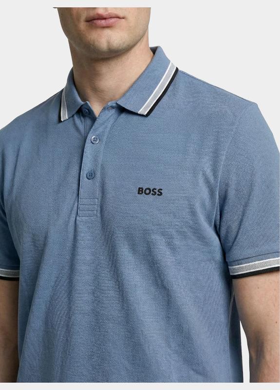 BOSS Green Polo korte mouw Blauw Paddy 10241663 01 50469055/462