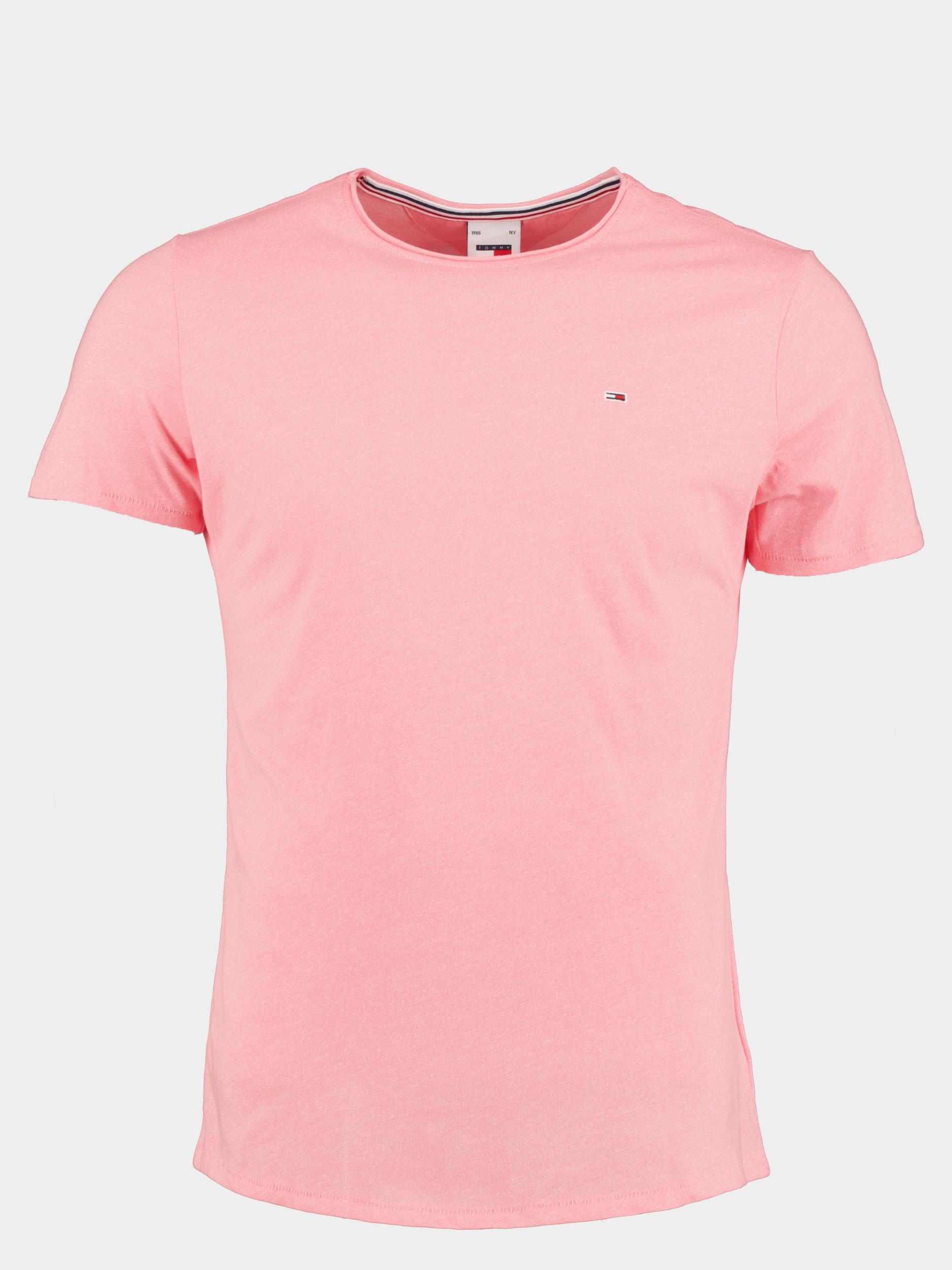 Tommy Jeans T-shirt korte mouw Roze Xslim Jaspe C Neck DM0DM09586/TIC