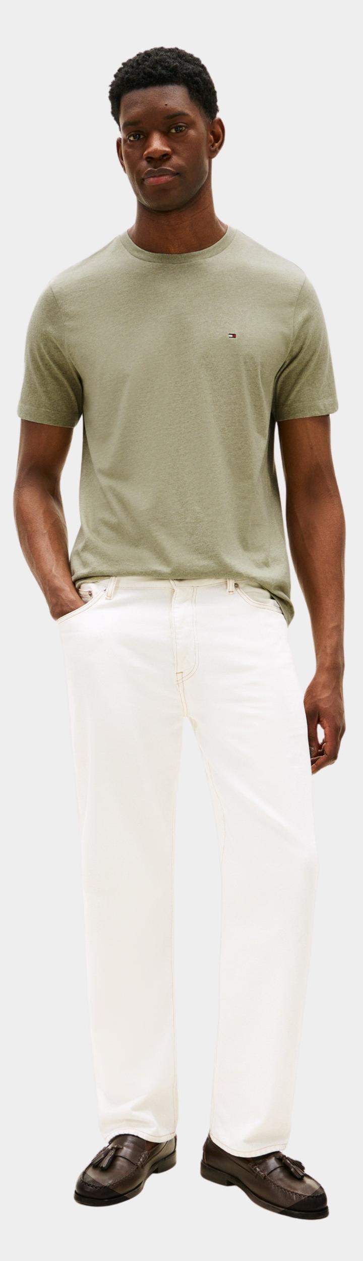 Tommy Hilfiger T-shirt korte mouw Groen Essential Reg Fit He MW0MW37268/MTA