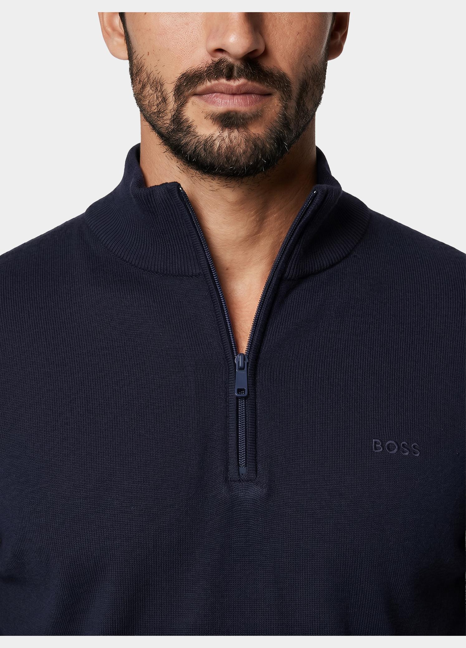 BOSS Green Half Zip Blauw KN_Ever-X QZ 10277214 01 50556146/402