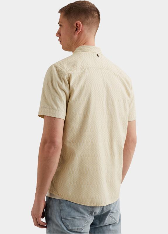 PME Legend Casual hemd korte mouw Beige Short Sleeve Shirt Jacquard PSIS2603270/7013