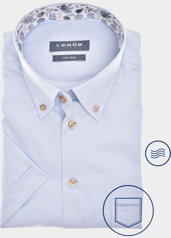 Ledub Business hemd korte mouw Blauw  0701934/130-910-000
