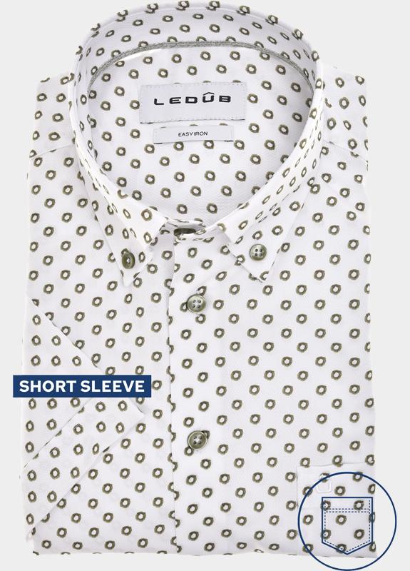 Ledub Business hemd korte mouw Groen  0143331/540-560-000