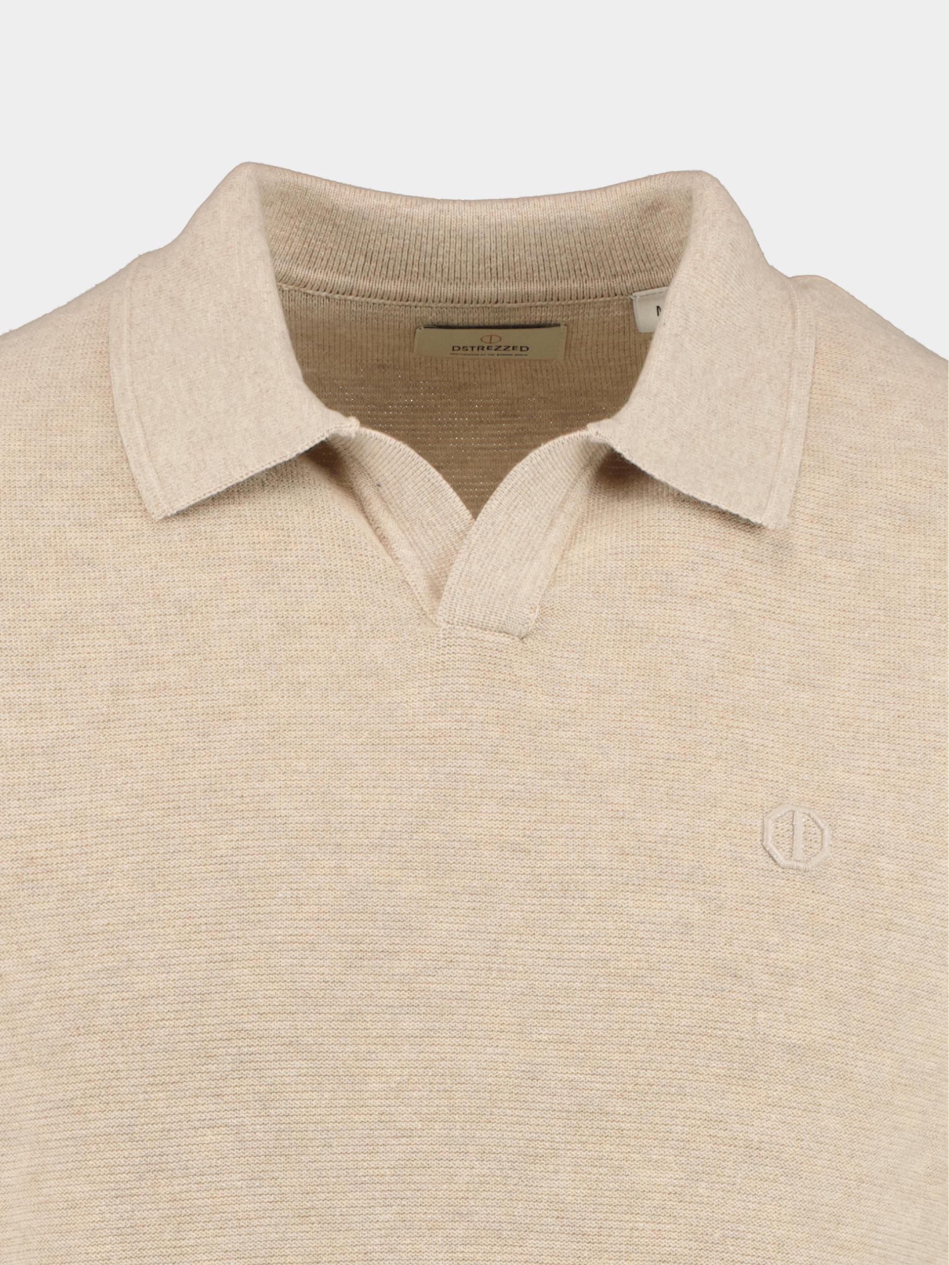 Dstrezzed Polo korte mouw Beige Polo s/s Melange Slub 420026-NOS/262