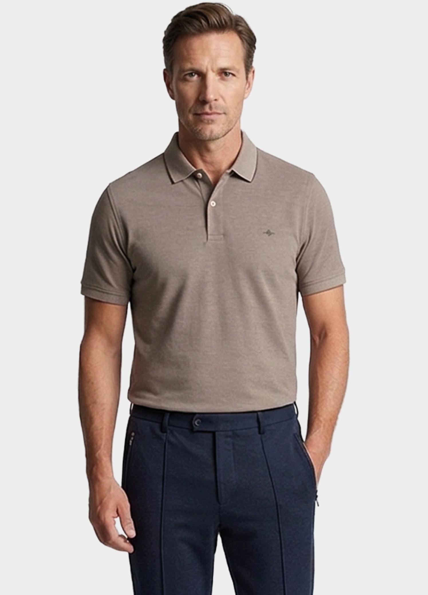 Baileys Polo heren Bruin Poloshirt 2-tone 615279/80