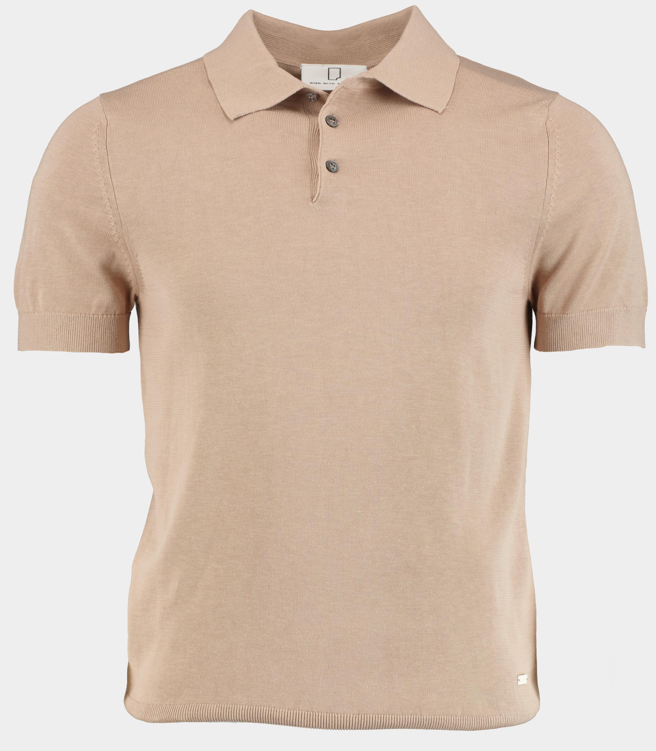 Born With Appetite Polo korte mouw Beige Wolf Knitted Polo 25108WO51/820 sand
