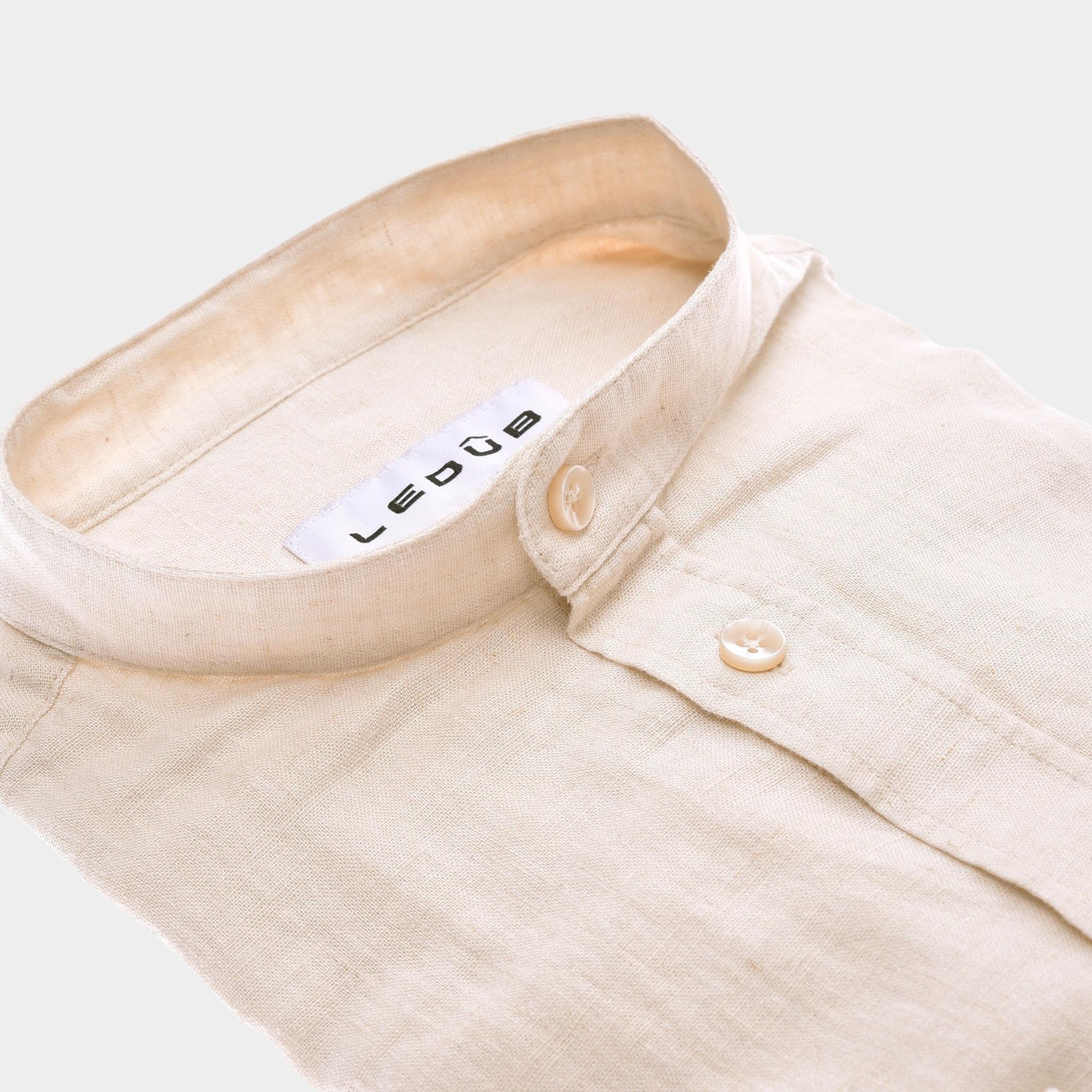 Ledub Business hemd lange mouw Bruin  0142971/620-000-000