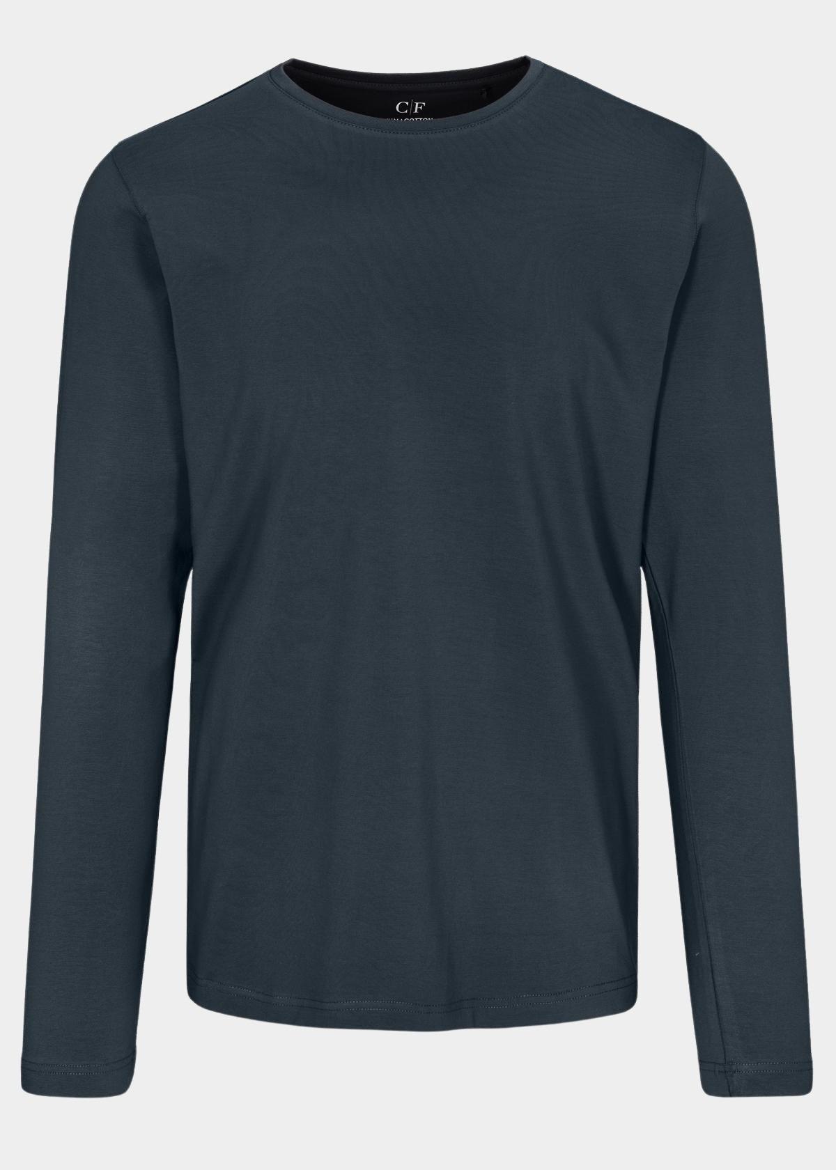 Commander T-shirt lange mouw Blauw Rdh.-Shirt, 1/1 Arm 213013401/607