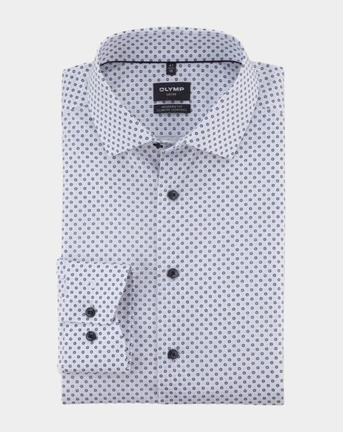 Olymp Business hemd lange mouw Blauw Luxor 24/Seven 132474/00