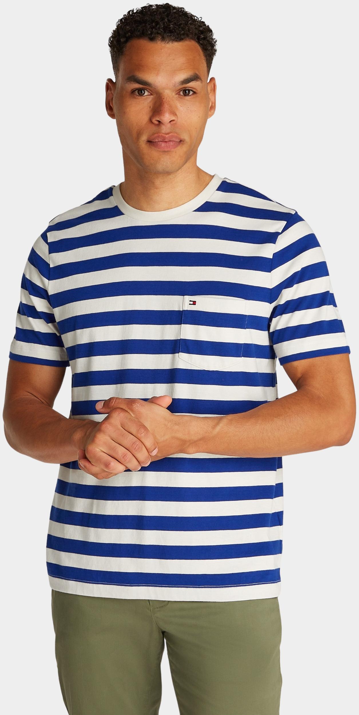 Tommy Hilfiger T-shirt korte mouw Blauw Essential Solid Pocket Tee MW0MW37283/0FB