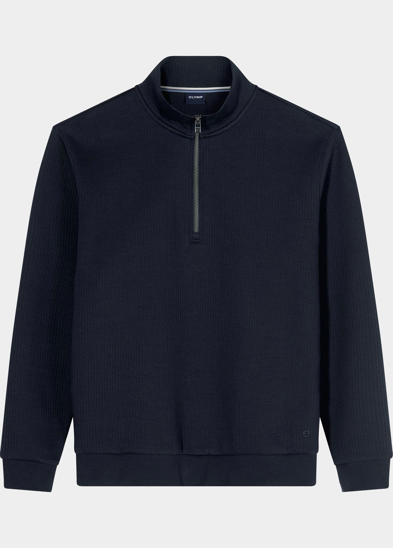 Olymp sweatvest heren Blauw Half Zip Sweatshirt 551324/18