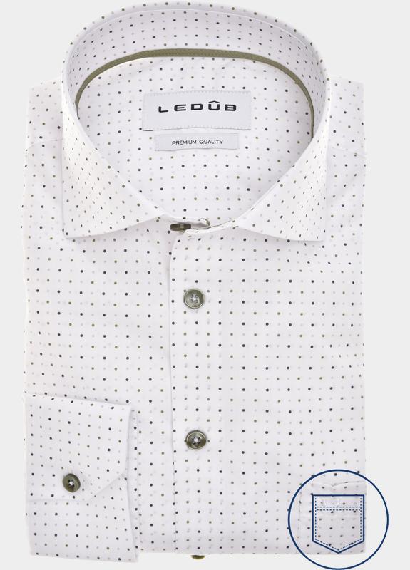 Ledub Business hemd lange mouw Wit LE24302 MFN5 0143290/915-535-000