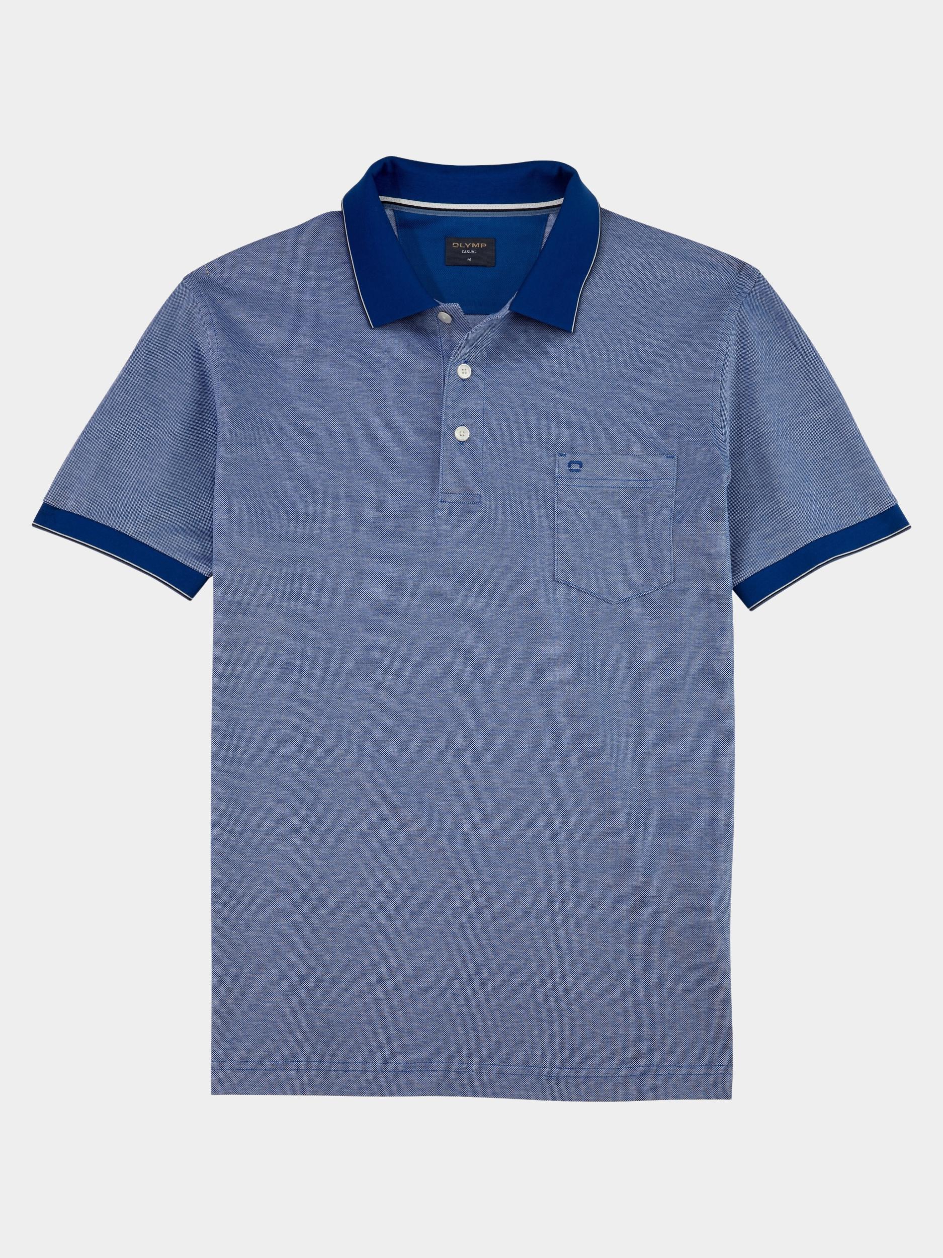 Olymp Polo korte mouw Blauw Polo PiquÃ© Bicolor 540752/15