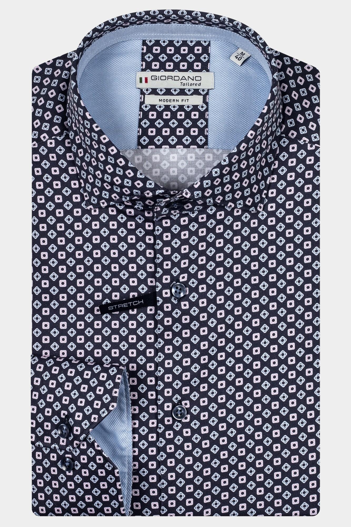 Giordano Casual hemd lange mouw Roze Maggiore, LS Semi Cutaway Gra 427826/50