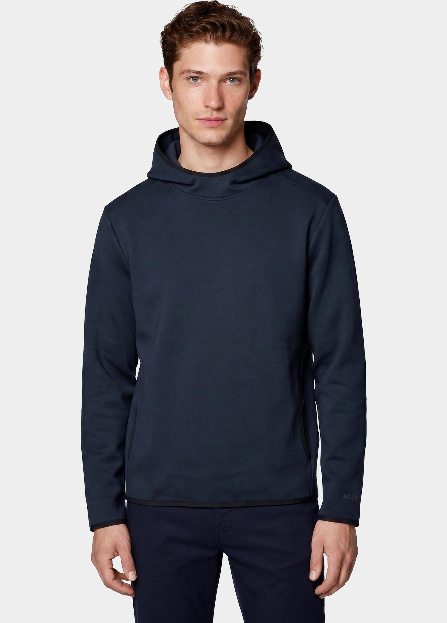 BOSS Green Sweater heren Blauw SW_Snug Hood 10276675 01 50554395/402