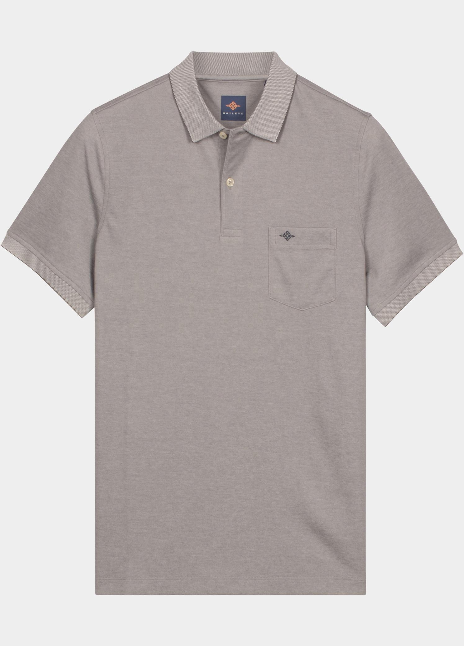 Baileys Polo heren Grijs Poloshirt  2-tone 615280/92