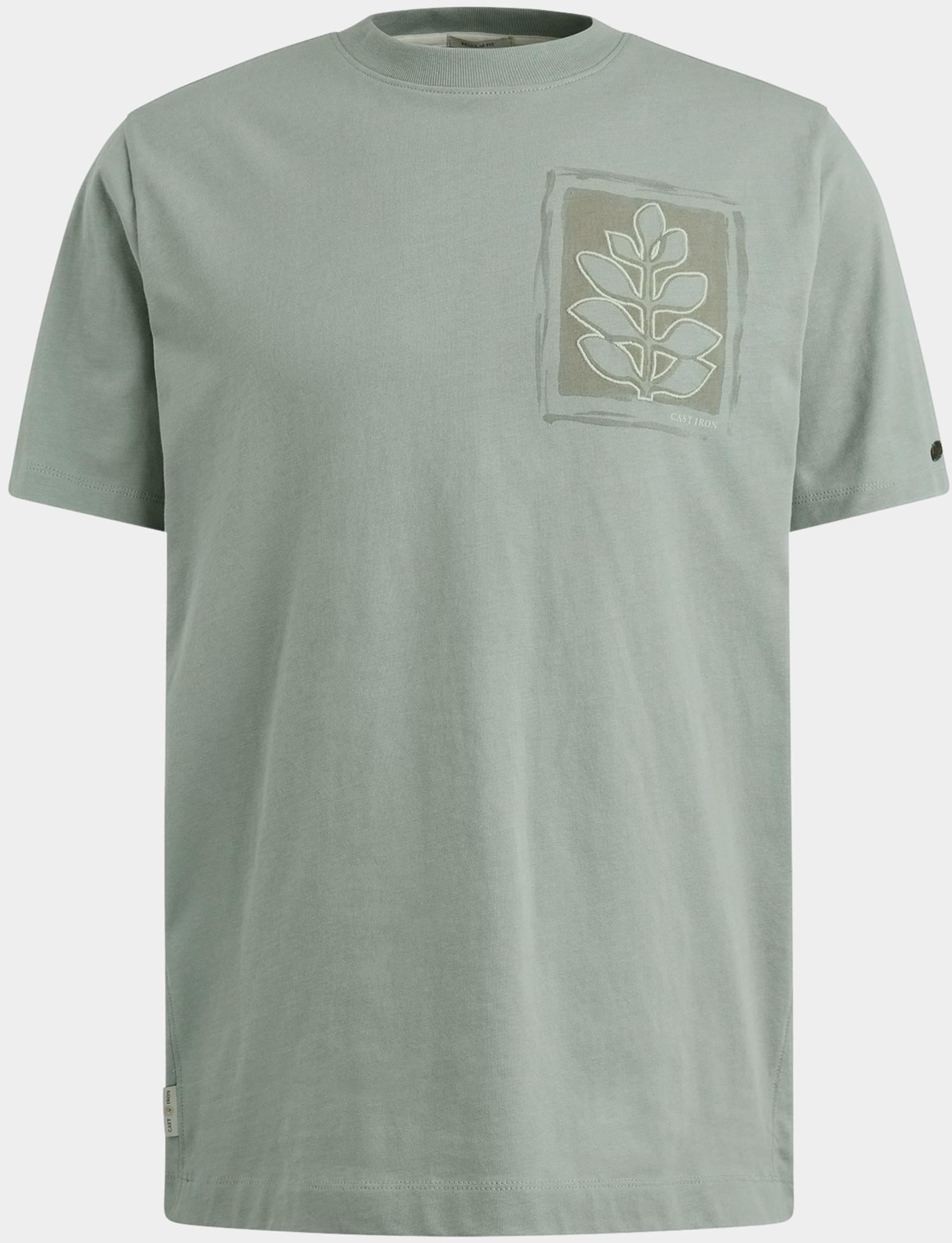 Cast Iron T-shirt korte mouw Groen Short sleeve r-neck regular f CTSS2505586/5225