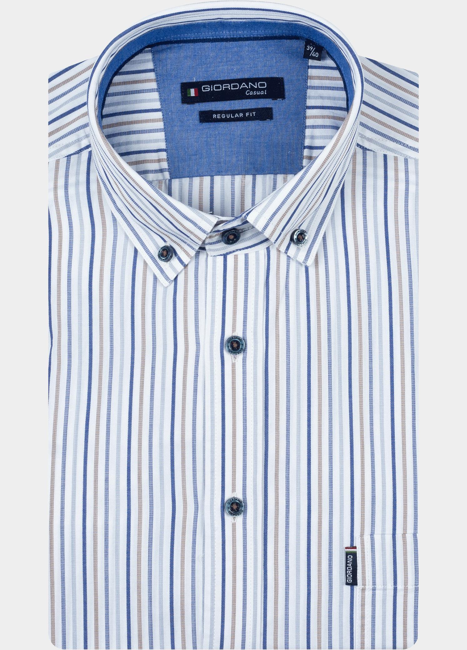 Giordano Overhemd heren Blauw Ivy Long Sleeve Button Down C 617113/61
