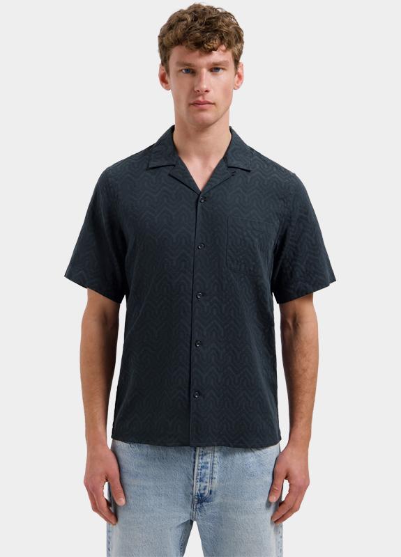 Dstrezzed Casual hemd korte mouw Blauw Jacob Resort Shirt 311511/649