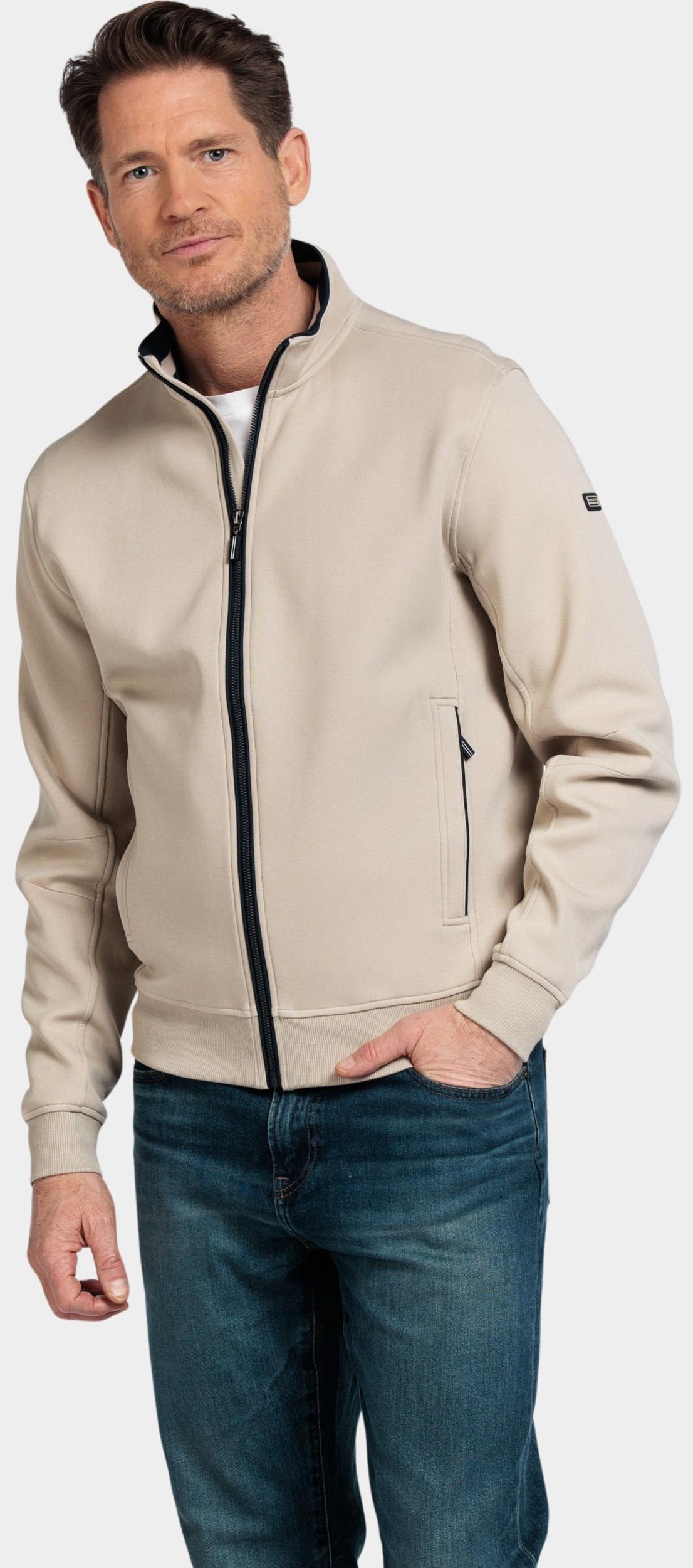 Baileys Vest Beige Sweat Cardigan Zip 512286/82