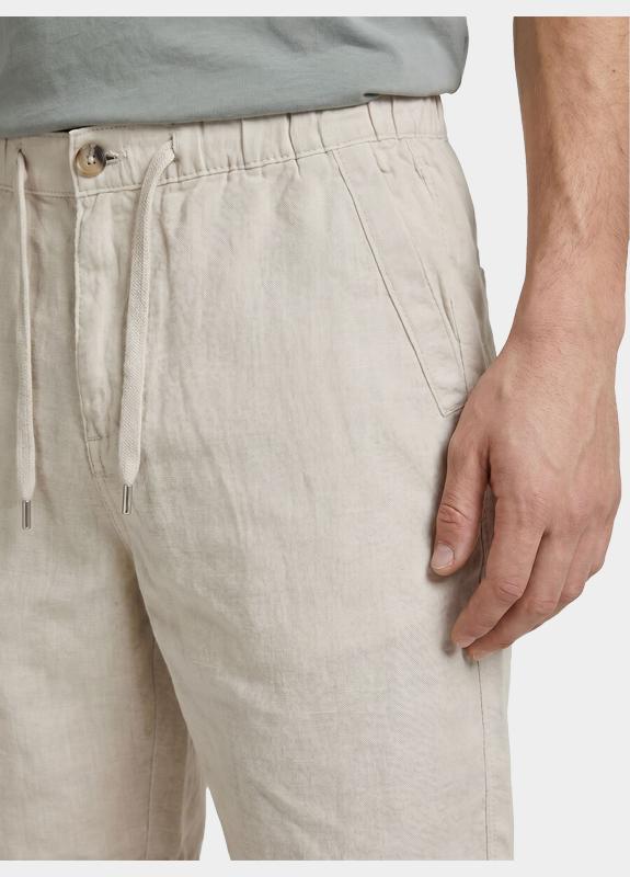 Bos Korte Broek Beige Bermuda Linnen 5736.426/607