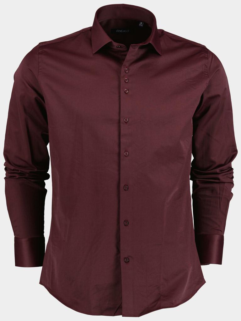 Ferlucci Casual hemd lange mouw Rood  Napoli/Oxblood