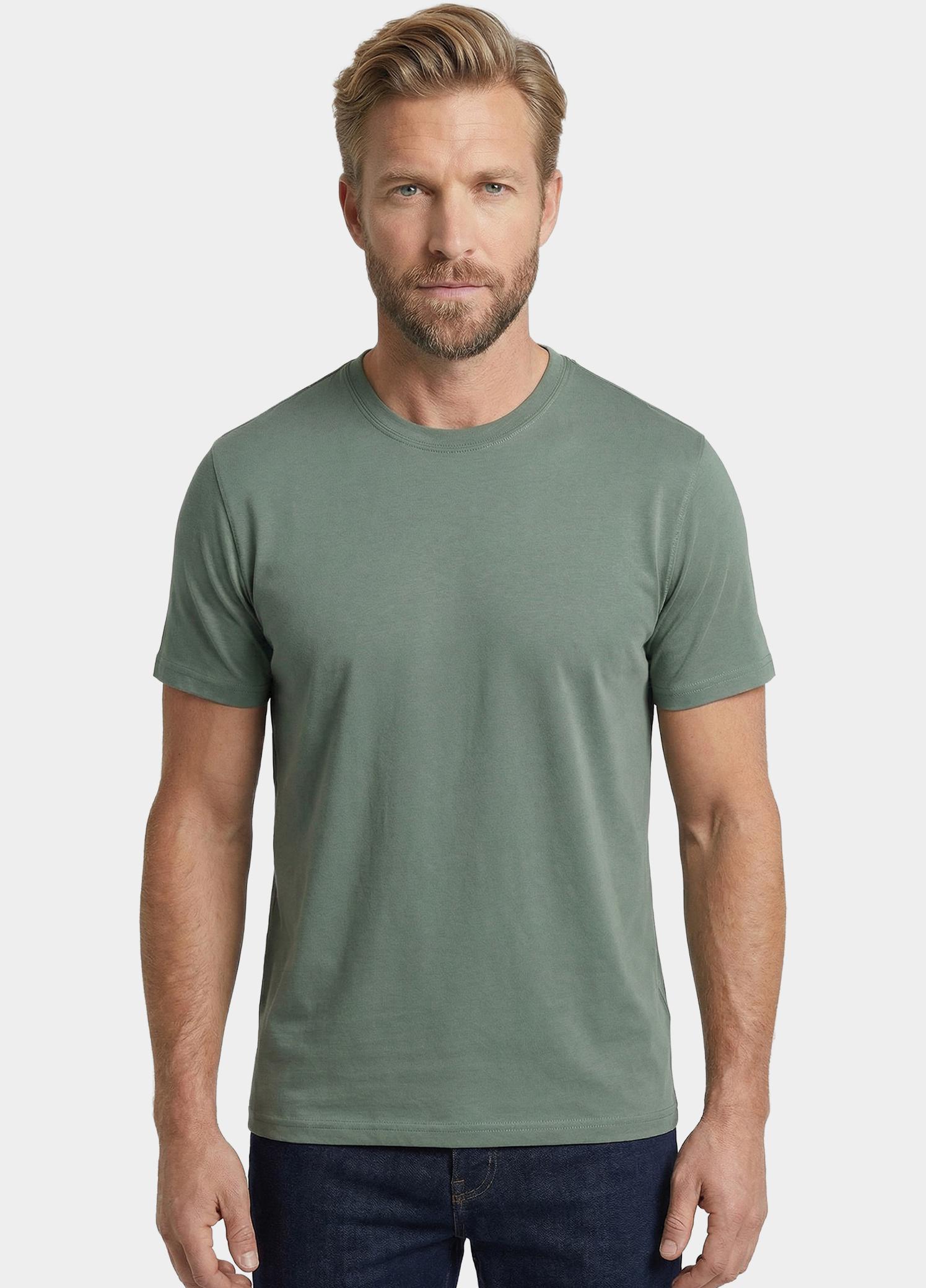 Giordano T-shirt heren Groen Luca T-shirt Liquid Cotton - 615078/70