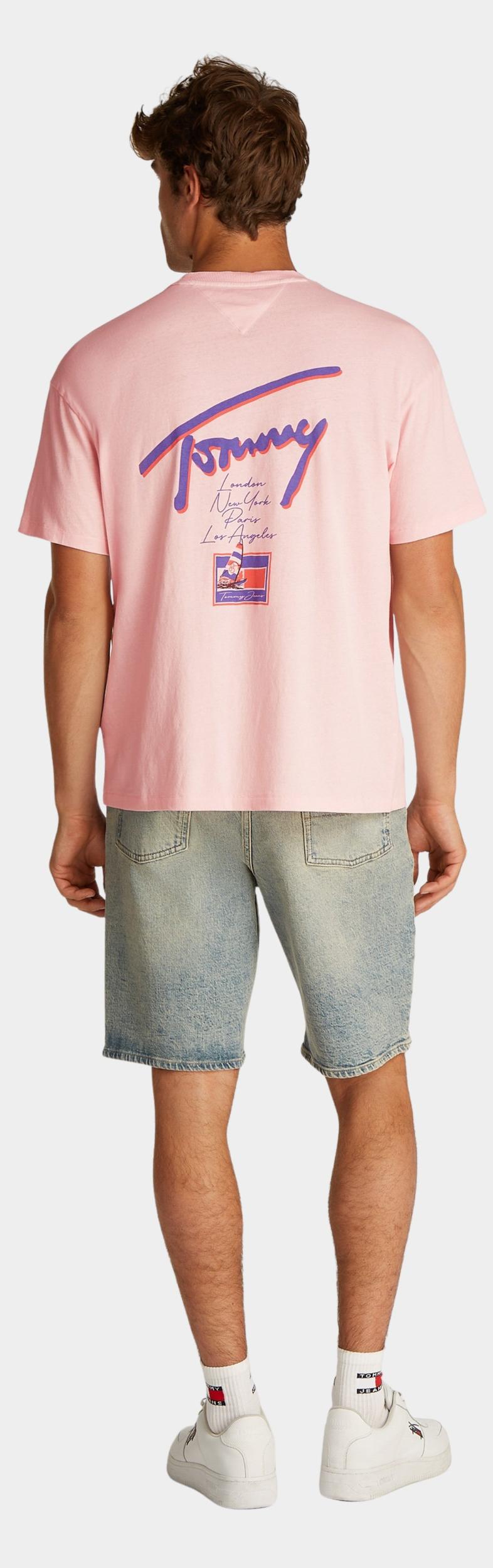 Tommy Jeans T-shirt korte mouw Roze TJM RLX FADED GRAPHIC TEE EXT DM0DM20768/TH3