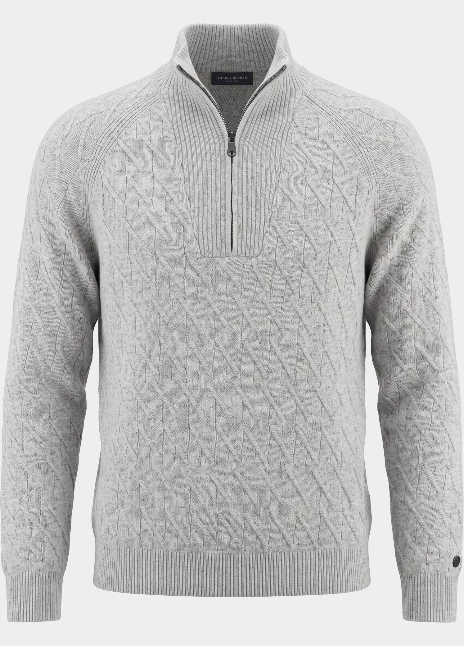 Cast Iron Half Zip Grijs Half zip collar regular fit c CKW2610348/9024
