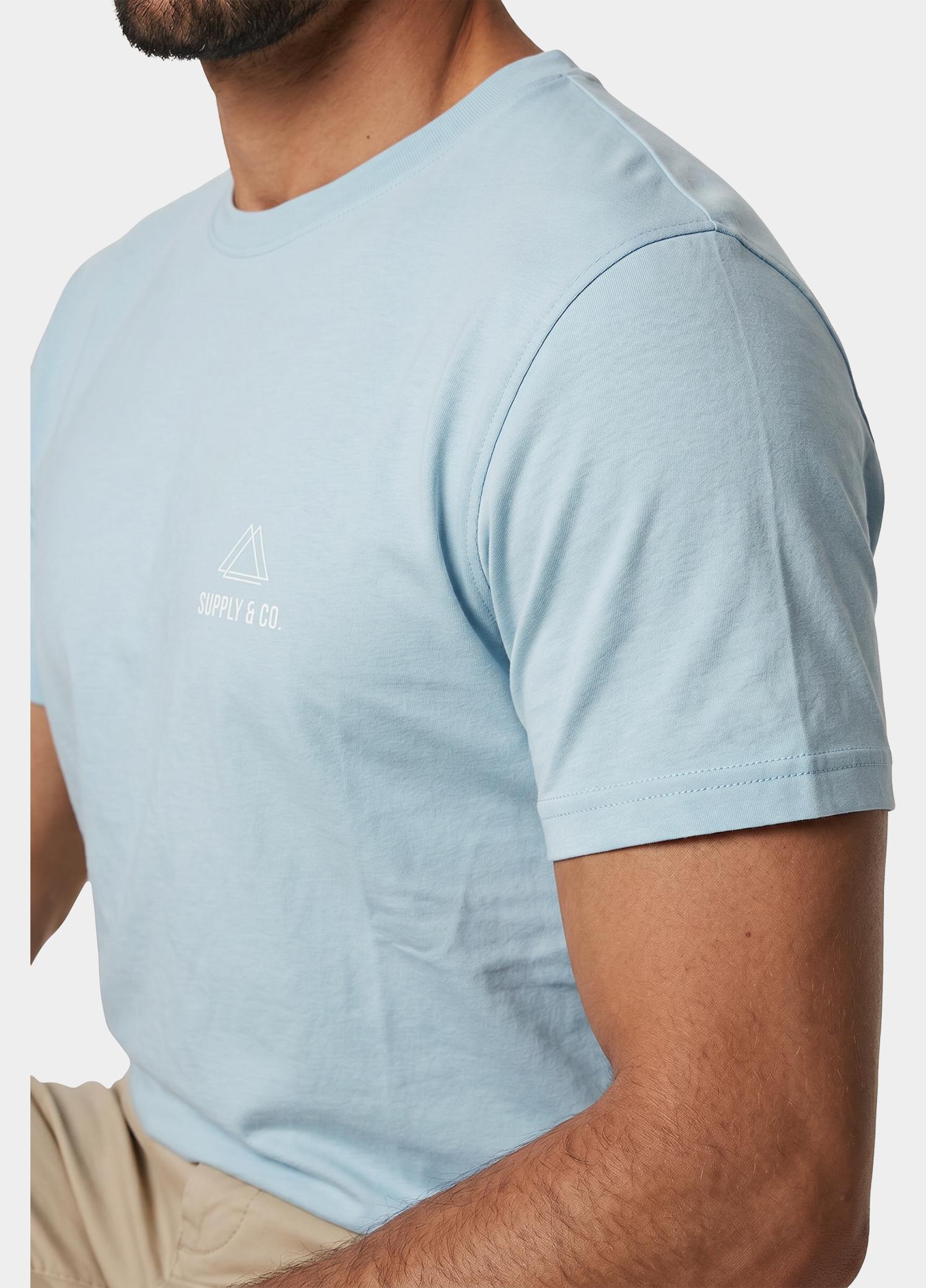 Supply & Co. T-shirt heren Blauw Basic T-shirt SCO25108BA01/210 light blue