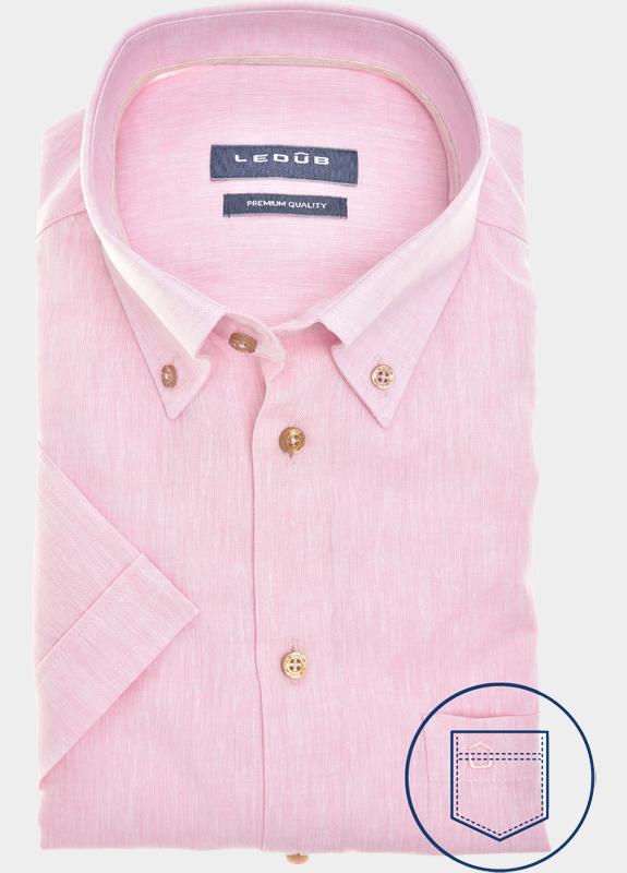 Ledub Business hemd korte mouw Roze  0701943/420-620-000