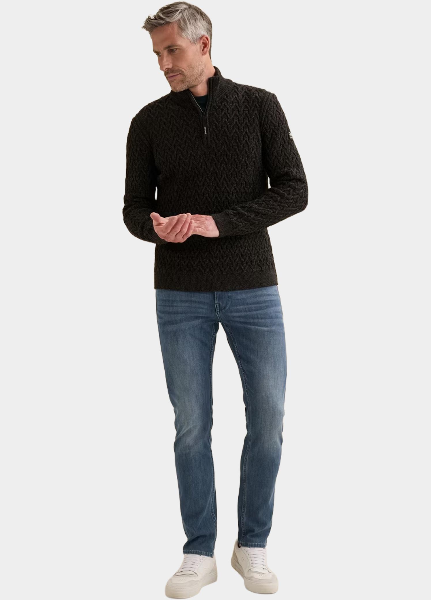 Vanguard Half Zip Zwart Half zip collar wool blend VKW2609336/9141