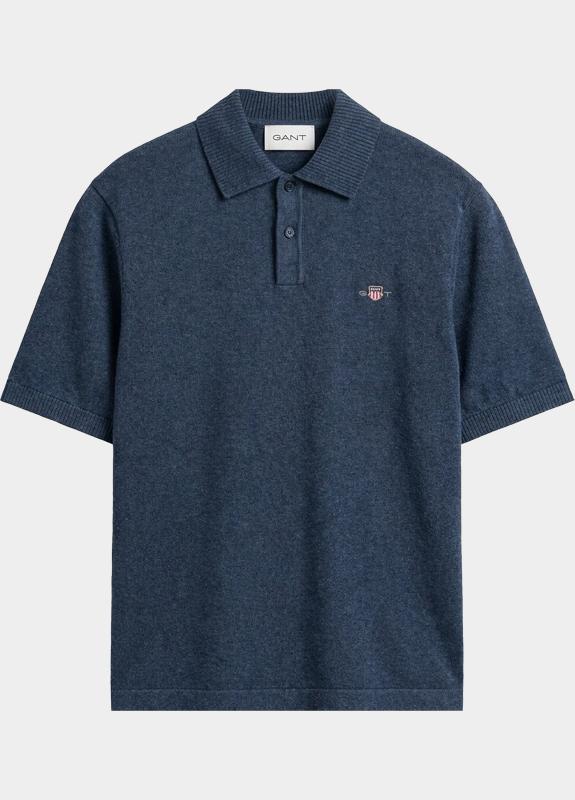 Gant Polo heren Blauw Reg Shield SS Pique Polo 2210/902