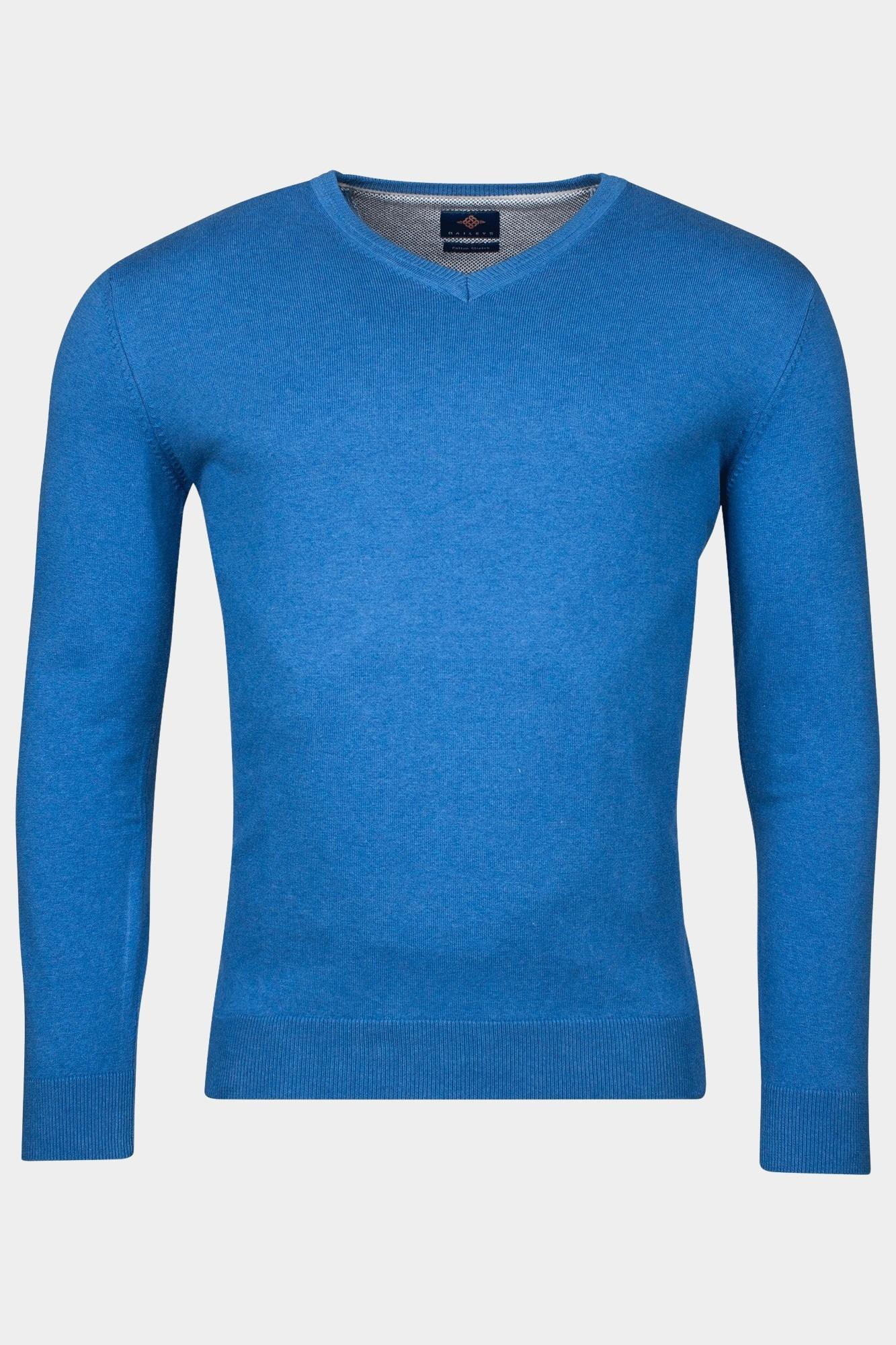 Baileys Pullover Blauw V-Neck Pullover Pima Cotton 1 518100/645
