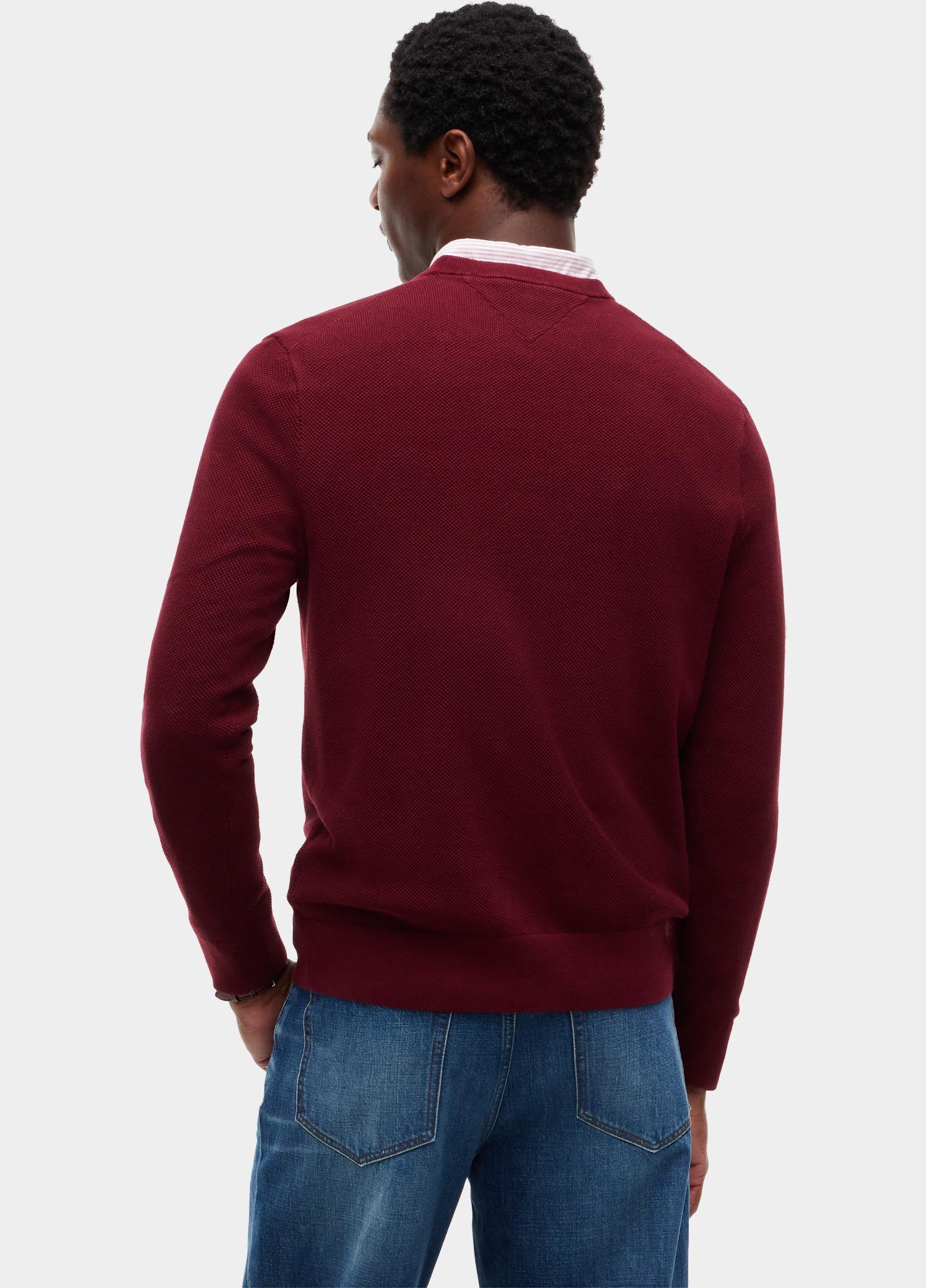 Tommy Hilfiger Pullover heren Paars ESSENTIAL STRUCTURE CREW NECK MW0MW36347/VLP