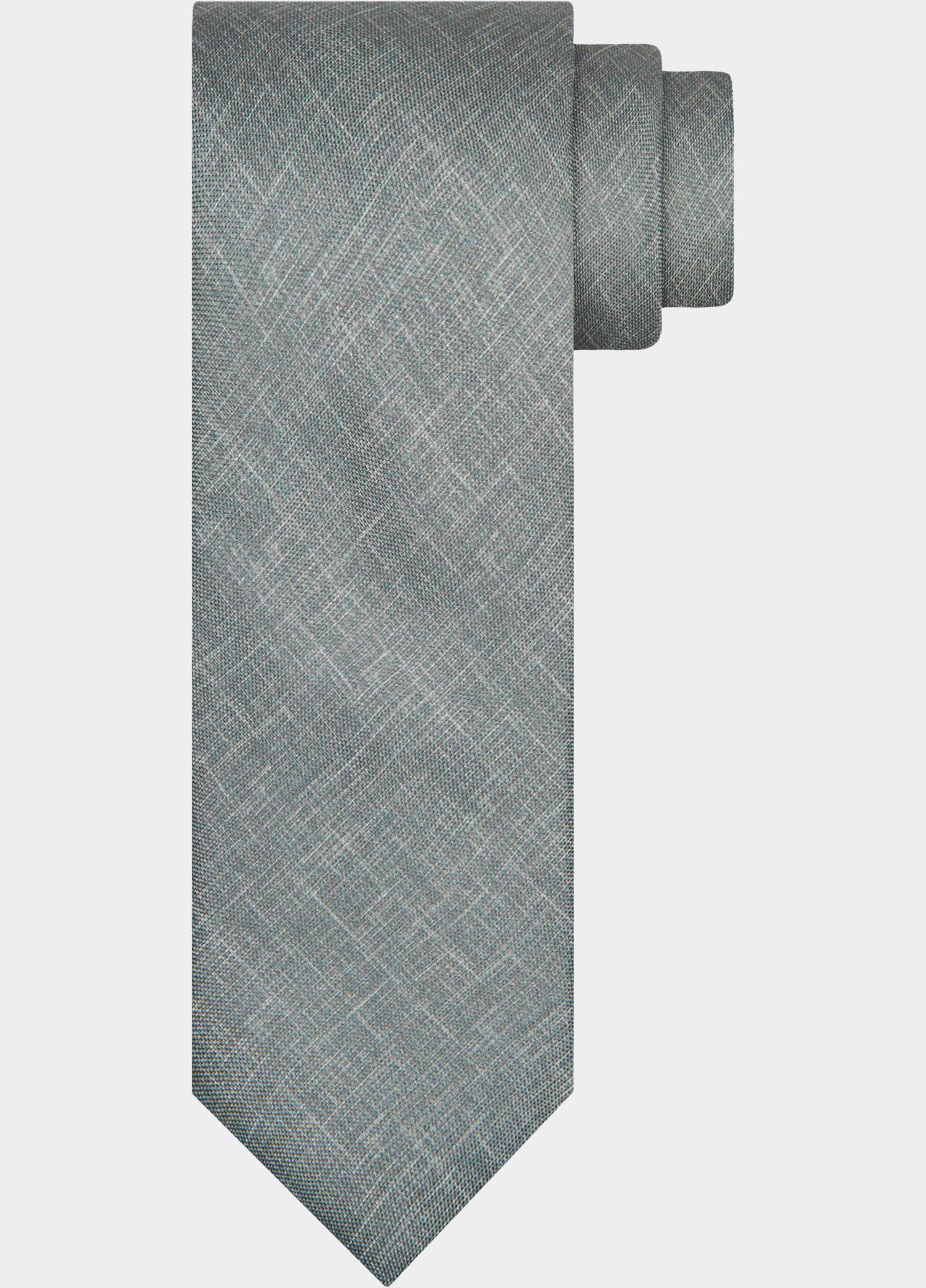 Profuomo Stropdas Groen TIE SILK PRINT GREEN PPWA30021/E