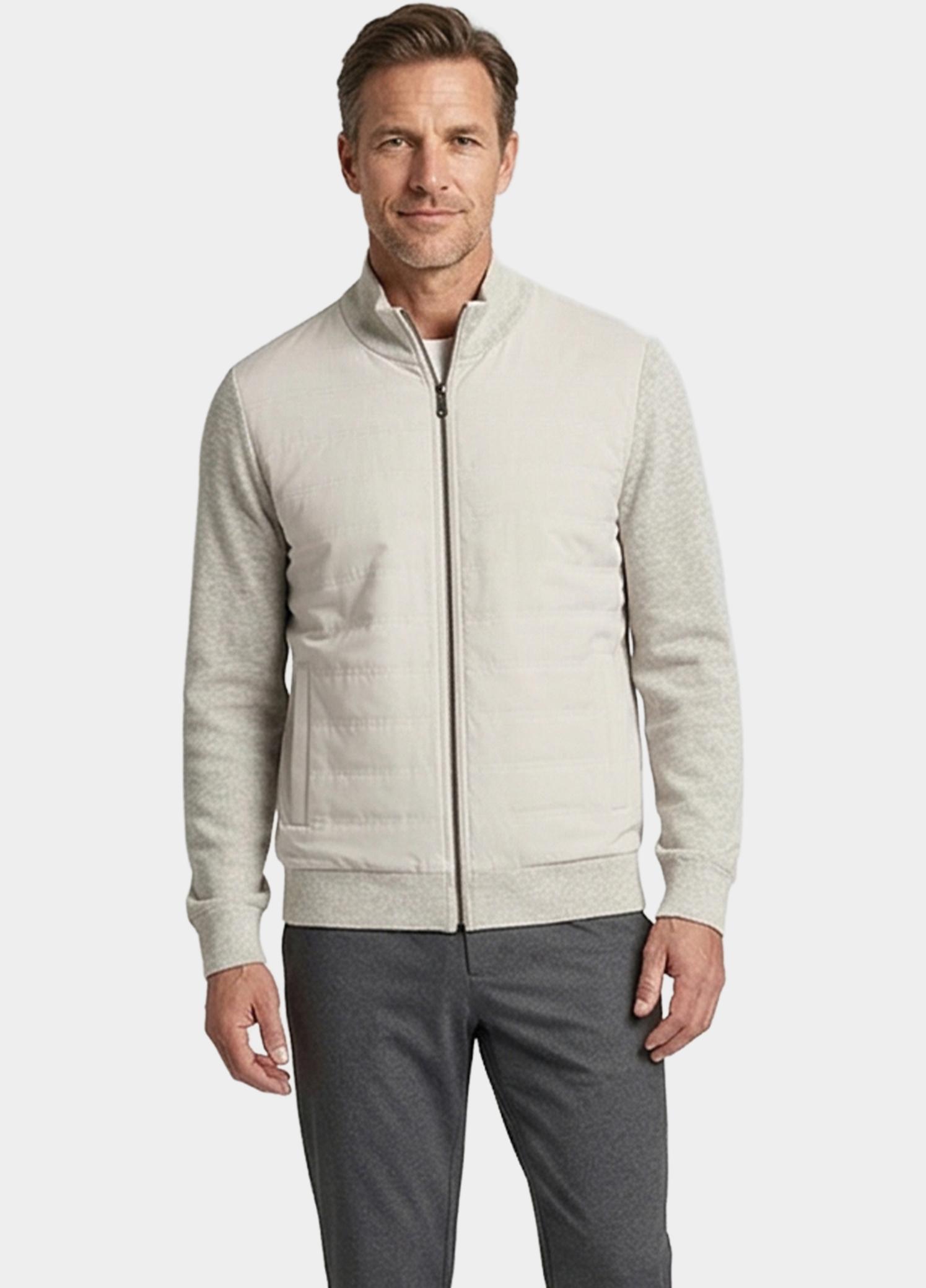 Baileys Vest heren Beige Cardigan Zip  Front Body Ligh 612019/11